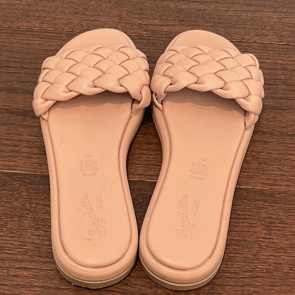SEYCHELLES Women’s Bellissima Blush Pink Flat Slides Size 10 - Picture 3 of 7